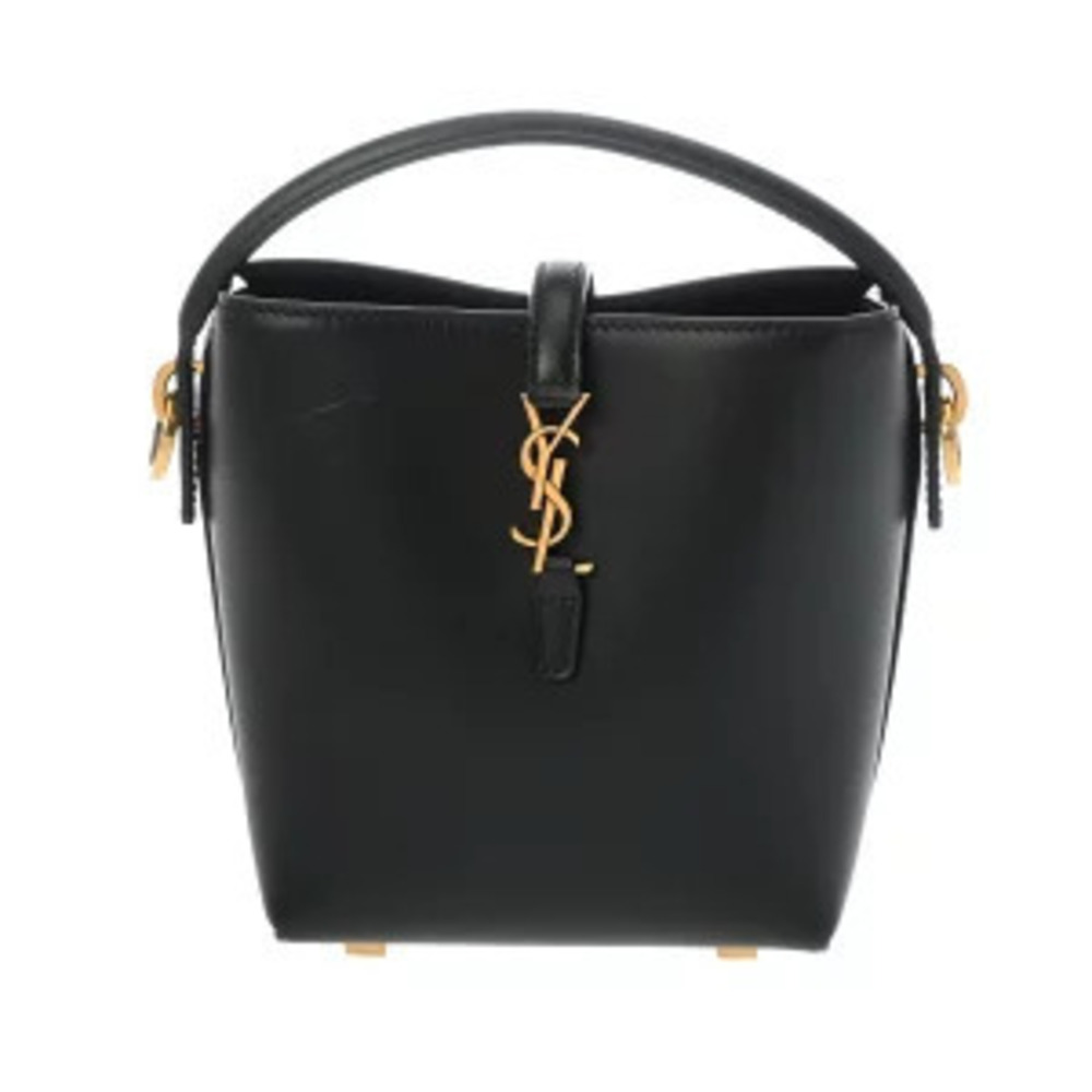 Saint Laurent LE Black Shiny Leather Handbag
